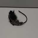 BABEYOND 1920s Flapper Headband Accessories Roaring 20s Feather Hair Band Vintage Gatsby Party Accessories (Silver)