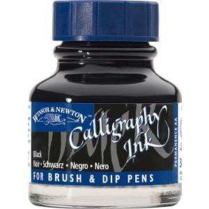 Winsor & Newton Calligraphy Ink, 30ml (1-oz) Bottle, Black