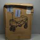 Electric Collapsible Garden Wagon Cart with Wheel,Rolling Foldable Metal Utility Wagon Carts,100w Power and 300lb Capacity, Portable for Camping,Sports,Shopping,Groceries,Laundry (Beige)
