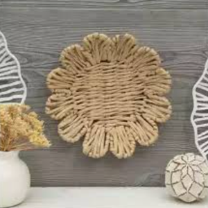 Flower Woven Dish 8" 2 pcs