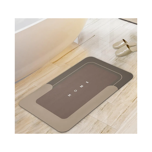 Housego Absorbent Bath Mat Magic Rug, Quick Drying Mat Magic Bath Mat Non-Slip Floor Rug Rubber Backed for Bathroom Kitchen Shower Sink, Water Absorbent (1PC, 15.7''x23.6'', Brown)