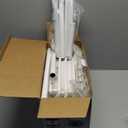 32-122inch Corner Shower Caddy Tension Pole All White, Rustproof Drill-Free Shower Shelves for Bathroom Bathtub Washbasin, Adjustable Shower Organizer with 4 Tier Patent Shelves & Towel Bars