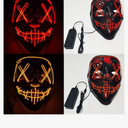 Halloween Scary LED Mask - Light Up Purge Mask for Festival Cosplay Party