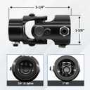 1" DD X 3/4" 30 Spline Steering Shaft Universal Joint Coupling Single U-Joint Coupler 1" DD to 3/4"-30 Spline Shaft Joint 35 Max Working Angle (Black)