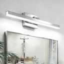 IZORRO Modern Bathroom Vanity Light 24 inch, Rotatable, 16W Dimmable Led Bathroom Light Fixture Over Mirror, Chrome Vanity Light Bar (Cool White 6000K)