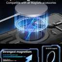 for Samsung Galaxy S25 Case,Galaxy S24 Case with Screen Protector,[Compatible with Magsafe][Adjustable Camera Stand] Military-Grade Shockproof Protective Magnetic Cover-Black