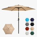 SUNVIVI OUTDOOR Outdoor Patio Umbrella, Patio Umbrella, Market Umbrella, Large Outdoor Umbrella, Metal Pole Umbrella with Push Button Tilt and Crank, Polyester Canopy