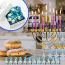 50 Pcs Hanukkah Mini Gnomes Figures Tiny Gnomes Figurines for Hanukkah Decorations Gifts Hexagram Elf Little Statue to Hide and Seek Chanukah Menorah Star Jewish Gifts Tiered Tray Decor