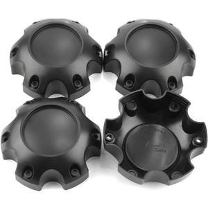 Wheel Center Caps for Ultra Motorsports 6 Lug Center Hubcaps, P/N: 89-9765 C812206, 4 Pack Black Center Cover Ror Rim