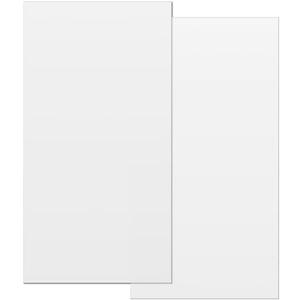 Sasylvia 2 Pieces White PTFE Virgin Sheet Plastic 12 x 6 Inch Formable Fluoropolymer Board PTFE Sheet 1/16 Inch Thick Insulation Moldable Plastic Board