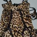 SHENHE Women's Plus Size Lace Trim Slit Long Nightgown Leopard Mesh Babydoll Lingerie Slip Chemise, XL