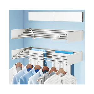 Drying Rack Clothing,Clothes Drying Rack Wall Mounted,Collapsible Hanging Racks for Laundry,Laundry Drying Rack,Wall Mounted Clothes Rack(31.5"-White) (White, 31.5 Inch)