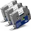 Labelwell TZe-221 Tape 9mm 0.35 Laminated White Compatible for TZe221 TZ221 Tape Refills for P Touch PT-H110 D200 D210 D220 D400 D600 PT-1890 Label Maker (Black on White, 3-Pack)