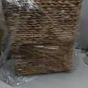 Large Wicker Storage Baskets, Set of 3, Water Hyacinth Basket Organizer, 14.2x10.2x8.7H Inches -Great Storage Solution for Shelf and Pantry Storage