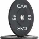 2Pack CAP Barbell Rubber Olympic Bumper Plates 15LB