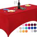LZY Spandex Fitted Stretch Table Cover for 6 ft or 4ft or 8ft Folding Table, Rectangular Cocktail Tablecloth, Perfect for Party or Banquet, 72" x 30" (Rectangular)