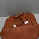 RAINSMORE Convertible Backpack Purse for Women Designer PU Leather Backpack Purse Waterproof Women's Fashion Backpack Handbags 13.3 Inch Anti Theft Crossbody Shoulder Bag for Work Travel College Brown