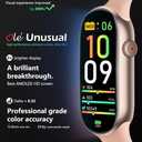 FITVII Slim Fitness Tracker AMOLED with Blood Oxygen, Blood Pressure, 24/7 Heart Rate and Sleep Tracking, IP68 Waterproof Activity Trackers and Smart Watches with Step Tracker, Pedometer for Women Men
