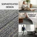 32 Carpets 20x20 inch Square Carpet Tiles, Reusable, Non Slip, Seamless Tiles, Suitable for Indoor and Outdoor use in bedrooms, Living Rooms, Offices, etc., Easy to DIY (Striped Light gray-02)