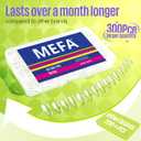 3 x MEFA 15 Sizes Short Coffin Nail Tips - 300 Pcs Half Matte Full Cover Press on Nails, Pre-shape Gel Nail Tips for Nail Extension Home DIY Salon Manicure