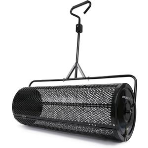 Compost Spreader 44 Inch Towable Peat Moss Spreader with Installation Accessories, Metal Mesh Roller Lawn Spreader for Top Soil, Manure, Mulch, Top Dressing - Garden spreaders for lawns
