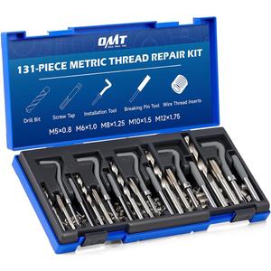 Orion Motor Tech Thread Repair Kit, Metric Helicoil Repair Kit with HSS Drill Bits Thread Inserts Taps Breakoff Installation Tools, Portable Rethreading Tool Kit in M5 M6 M8 M10 M12 Sizes