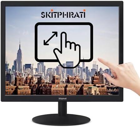 SKitphrati 17" Square 1280x1024 10-Point Multi Touch Screen Monitor with HDMI, VGA, Type B Ports, 75Hz, 5:4 Aspect Ratio, VESA Wall Mountable, PC Touch Monitor for PC POS Machine Windows