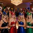 Butterfly Masquerade Mask for Women Lace Venetian Masks Halloween Mardi Gras Party Prom (Green)