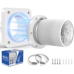 Magnetic Dryer Vent Connector, DV180 Airtight Seal Dryer Vent Coupling Kit with 4" 3.3ft Duct, Easy to Clean