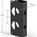 Door Knob Reinforcement Plate, Matte Black, Fits 1-3/8" Doors, 2-3/4" Backset, Door Lock and Door Knob Cover Plate, Deadbolt Cover Plate, Reinforce and Repair Wood or Metal Doors