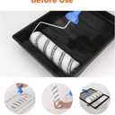 Amazon Basics Microfiber Paint Roller Covers, for Smooth Finish, 9" x 3/8", 6-Pack