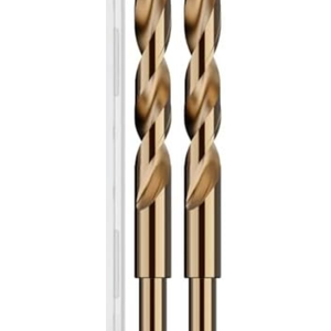 MACXCOIP 5/8" (2 pcs) Cobalt Drill Bit Set, M35 High Speed Steel Jobber Length Drill Bit Kit for Hardened Metal, Stainless Steel, Cast Iron, Wood and Plastic, with Index Storage Case