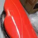 PAITITI Violin Shaped Full Size Durable Super Light Fiber Glass Case with Hygrometer Backpackable (Red)