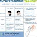 Elera Ear Thermometer for Kids, Baby Thermometer with Forehead and Ear Mode for Adults, Infant, Kids and Toddler, Touchless and 1 Second Reading with Fever Alarm and Mute Function, LCD