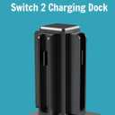 HEYSTOP Charging Dock Compatible with Nintendo Switch 2 Joy-Con, 4-Port Joycon Magnetic Charger Docking Station USB-C Charging LED Indicator for Switch 2 Controller Accessory