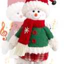 Electric Animated Snowman with Singing, Dancing - Christmas Animatronics Musical Snowman, Christmas Doll for Xmas Gift, Indoor Festive Decoration