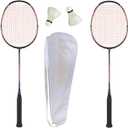 Badminton Racket Set,82g Offensive Defensive Durability Professional Badminton Racket,with 2 Shuttlecocks and 1 Carrying Bag,for Training,Sports and Entertainment