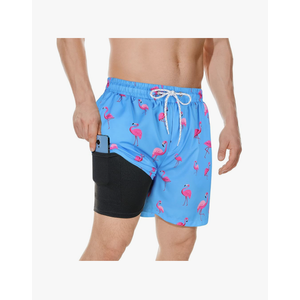 Men's Swim Trunks Board Shorts Quick Dry Mens Swimming Trunks with Compression Liner Size 10-12