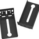 LONTAN 6 Pairs Rear Mounting Brackets for Drawer Slide Black Metal Brackets for Cabinet Gildes Drawer Track Guide Kitchen Replacement Parts for 1.77 inch(45mm) Width Furniture