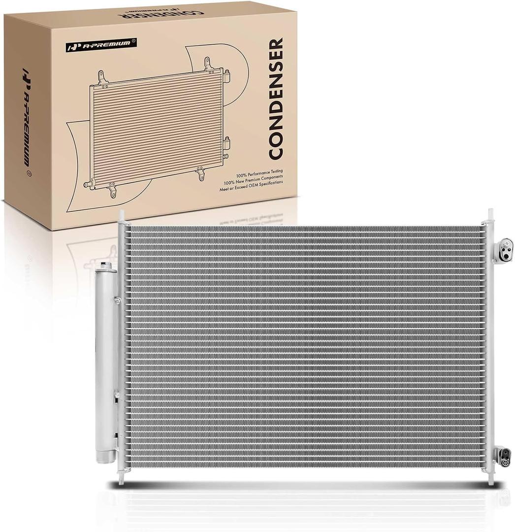 A-Premium Air Conditioning A/C Condenser Compatible with Nissan Rogue 2008-2013, Rogue Select 2014-2015, L4 2.5L, Replace# 92100JG000