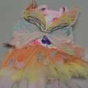 Princess Dog Dresses for Small Dogs Rainbow Clothes Butterfly Costume Pet Clothes Girl Puppy Dog Princess Skirt Summer Cute Dog Wedding Holiday Party Costume Outfits (M(Back:11.8" Chest:15.8"))