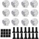 Water Fountain 12 Packs Dog Water Fountain Filters & 12 Packs Pump Filters Sponges Replacement&12Packs Sponge Stick, Pet Water Fountain Filter