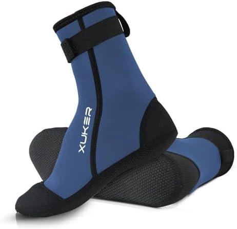 XUKER Neoprene Water Socks 3mm, Sand Proof Beach Volleyball Socks Diving Socks for Outdoor Water Sports, S