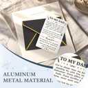 5 x To My Dad Gifts Engraved Wallet Card from Son, Fathers Day Gifts from Son, I Love You Dad Birthday Card - I'll Always Be Your Little Boy (Silver)