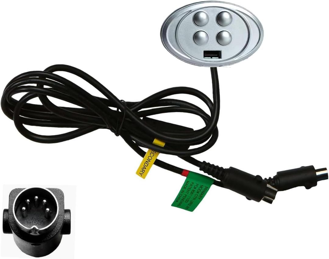 Recliner Remote Replacement Lift Chair for Raffel Systems 4 Button 5 Pin Hand Control Model CTR UR2 25 Replacement with USB