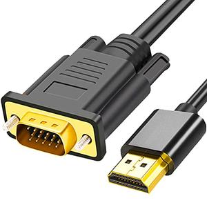 AKWOR HDMI to VGA 6FT, Uni-Directional HDMI Computer to VGA Monitor Cable (Male to Male) Compatible for Desktop, Laptop, PC, Monitor, Projector, HDTV, Raspberry Pi, Roku, Xbox and More