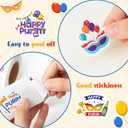 1000Pcs Happy Purim Sticker Rolls 16 Styles Joyful Festive Label Decals, Purim Celebrations DIY Crafts Gifts Home Decor Cute Party Favors Classroom Prizes Activities Incentive