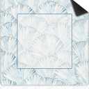 Blue Coastal Beach Mahjong Mat for Table 31.5x31.5, Gifts for Mahjong Players, Nautical Starfish Coral Non-Slip Noise Reduction Mahjong Table Mat, Blue Beach Gifts Decor for Women