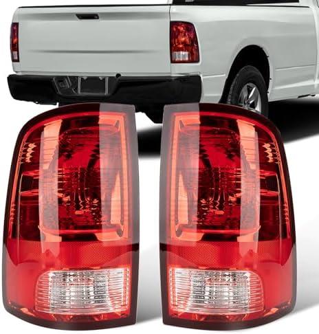 Autoverve Tail Lights Fit Dodge Ram 1500 2500 3500 2009 2010 2011 2012 2013 2014 2015 2016 2017 2018 Rear Brake Back Up Cover Taillights Lens Assembly Left Driver Right Paeenger Side (Lamp Included)