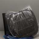 BestOffice | Ergonomic Office Chair | Mid-Back Swivel Desk Chair | Breathable Backrest & Lumbar Support | Adjustable Height | Sponge Seat | Rolling Wheels | Dark Black | for Adults & Women